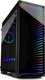 Inter-Tech X-908 Infini2, schwarz, Glasfenster (88881240)