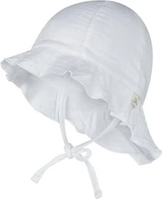 Sterntaler Sonnenhut aus Baumwoll Musselin mit Nackenschutz Hut weiß (Junior)