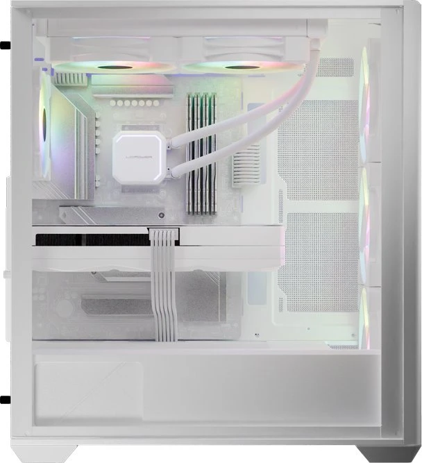 LC-Power Gaming 811W Meshwork_XL Light, weiß, Glasfenster