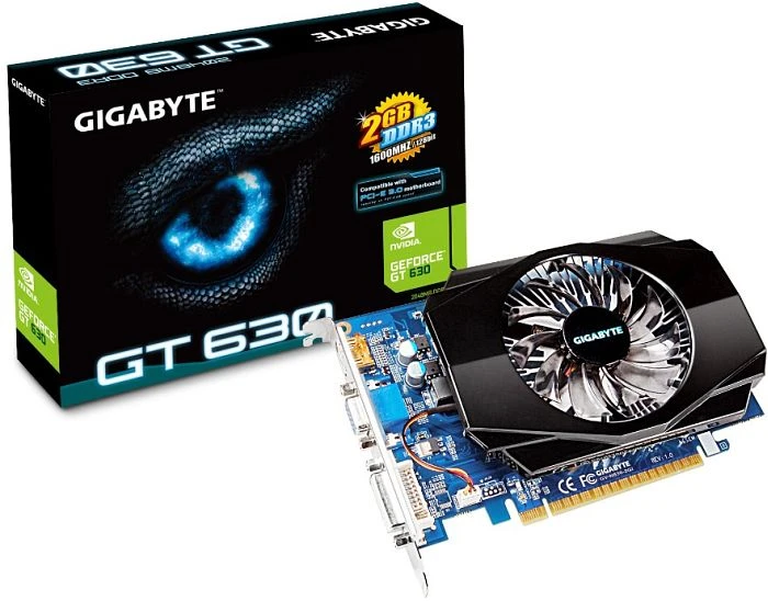 GIGABYTE GeForce GT 630 (Rev. 1.0), 2GB DDR3, VGA, DVI, HDMI