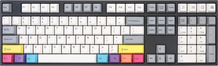 Varmilo VEA108, CMYK, LEDs weiß, MX SILENT RED, USB, US