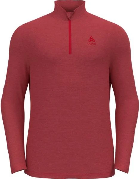 Odlo Roy Midlayer Half Zip Funktionsshirt langarm chinese red/sundried tomato (Herren)