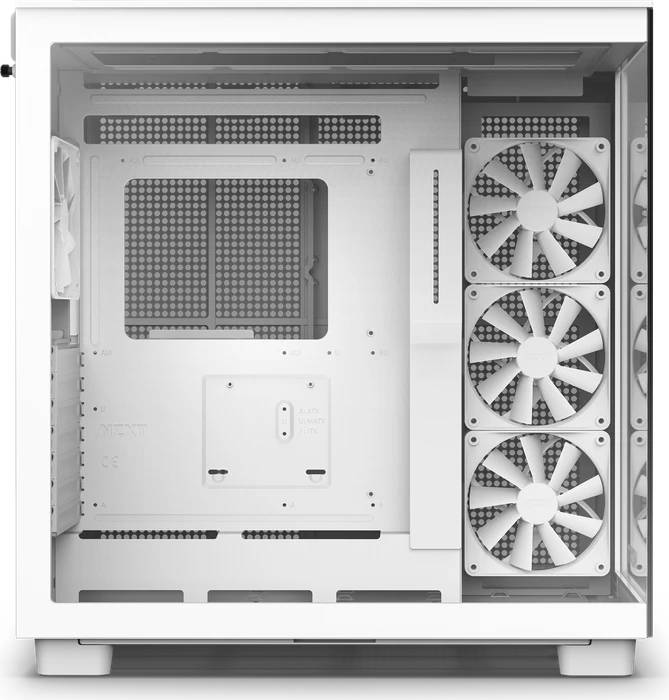 NZXT H9 Flow White, weiß, Glasfenster