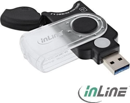 InLine Mobile Dual-Slot-Cardreader, USB-A 3.0 [Stecker]
