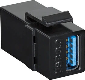 LogiLink Keystone Modul USB-A 3.0 Buchse via USB-A 3.0 Buchse, schwarz (NK0015B)