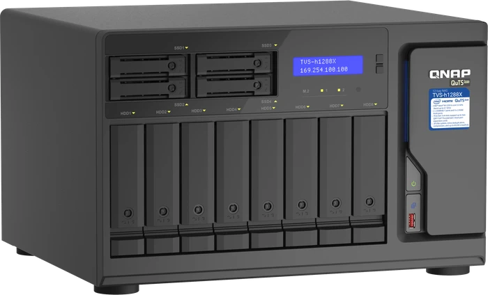 QNAP QuTS hero TVS-h1288X-W1250-16G, 16GB RAM ECC, 2x RJ-45 10GBase-T, 4x RJ-45 2.5GBase-T