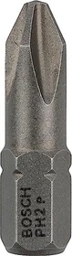 Bosch Professional Extra Hart Kreuzschlitz Bit 1/4", PH2x25mm, 25 Stück