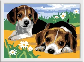 Ravensburger Malen nach Zahlen Jack Russel Welpen