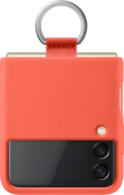 Samsung Silicone Cover with Ring für Galaxy Z Flip 3 5G Coral