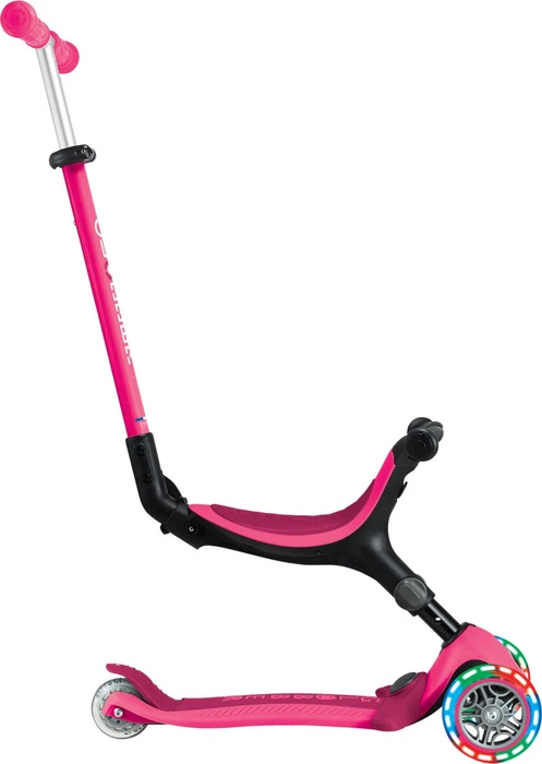 Globber Go Up Active Lights Kickboard fuchsia pink