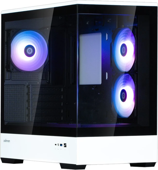 Zalman P30 BW, weiß/schwarz, Glasfenster