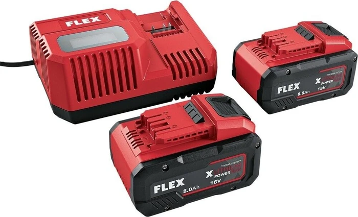 Flex Power 88 R Set Starterset 18V, 8.0Ah, Li-Ionen, 2 Akkus [16.0Ah] [288Wh]