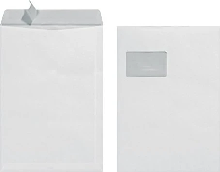 Herlitz Versandtasche C4 90g mit Fenster weiß, 10er-Pack
