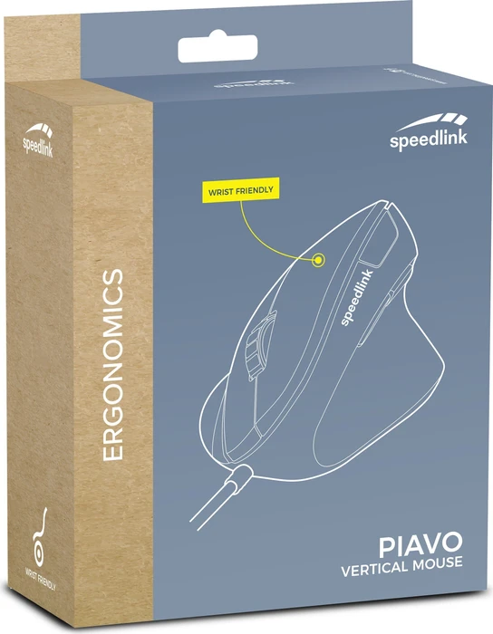 Speedlink Piavo Ergonomic Vertical Mouse schwarz, USB
