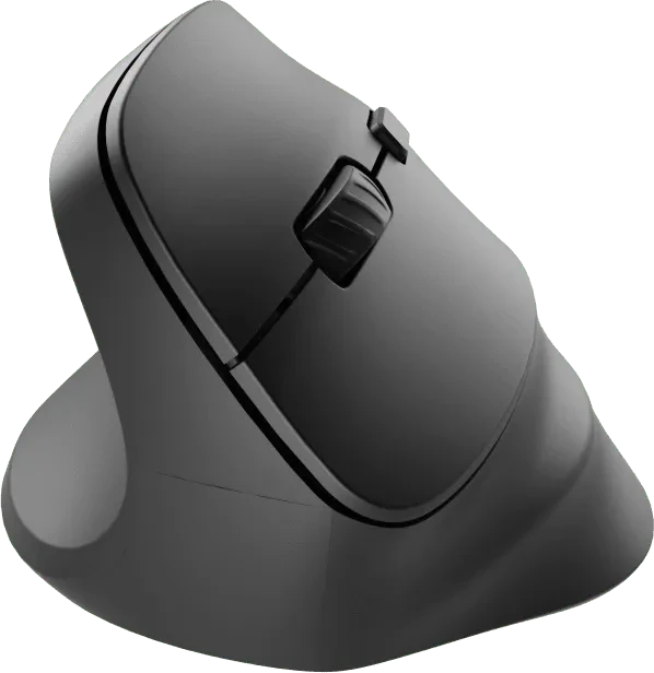 Natec Crake 2 Vertical Wireless Mouse schwarz, Linkshänder, USB/Bluetooth