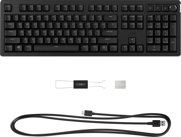 HP HyperX Alloy Rise, PBT, LEDs RGB, hot-swap, HyperX Linear, USB, US