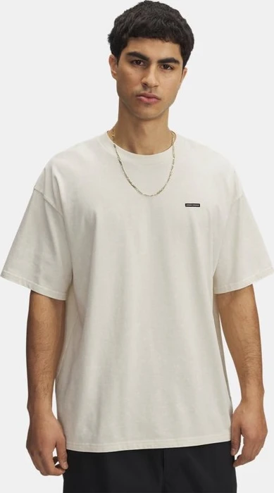 Under Armour Heavyweight Logo Wash T-Shirt kurzarm stone/white (Herren)