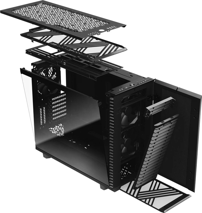Fractal Design Define 7 Black TG Light Tint, Glasfenster, schallgedämmt