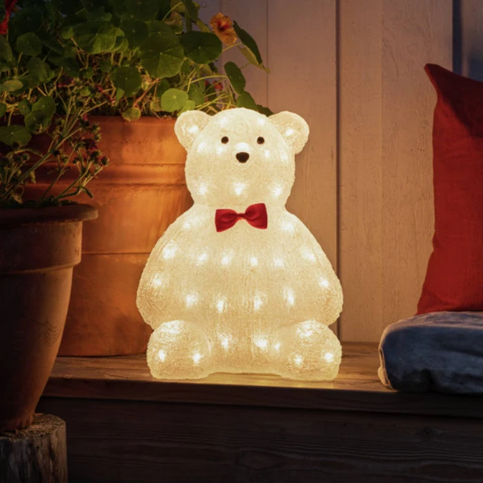 Konstsmide Acryl Figur Teddybär LED 64x warmweiß