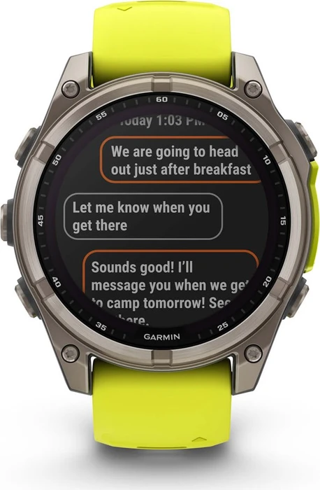 Garmin Fenix 8 47mm Sapphire Solar titanium/amp yellow-graphite