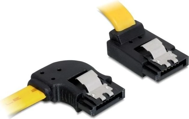 DeLOCK SATA Kabel gelb 0.5m Metall, links/oben