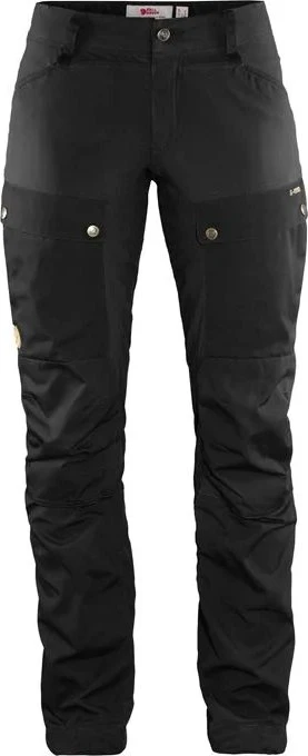 Fjällräven Keb Trousers Curved Short Hose lang schwarz (Damen)