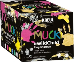 Kreul Mucki #wildChild Fingerfarbe, 8 Farben, 150ml