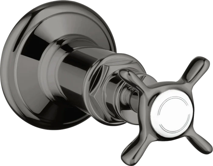 Hansgrohe AXOR Montreux Absperrventil Unterputz mit Kreuzgriff polished black chrome