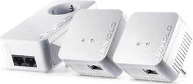 devolo dLAN 550 WiFi Network Kit, 2x Powerline/WLAN-Access Point und Powerline-Adapter Set, 3er-Bundle (9624)