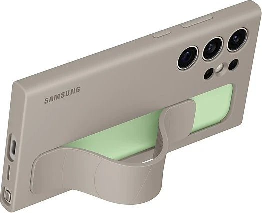Samsung Silicone Grip Case für Galaxy S24 Ultra taupe