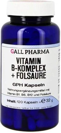 Vitamin B Komplex + Folsäure GPH Kapseln, 120 Stück