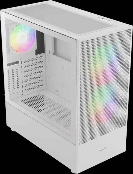 Gamdias Talos M3 Mesh, weiß, Glasfenster