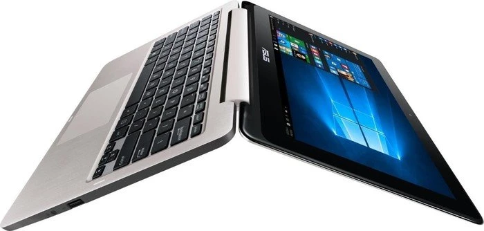 ASUS Transformer Book Flip TP200SA-FV0133T, silber, Pentium N3700, 2GB RAM, 32GB SSD, DE