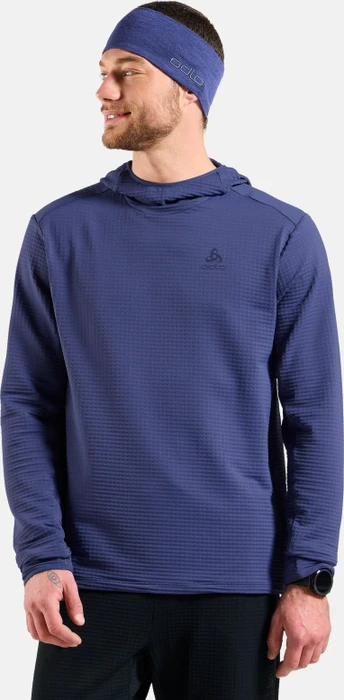 Odlo Essentials Thermal Hoodie Laufshirt langarm skipper blue (Herren)