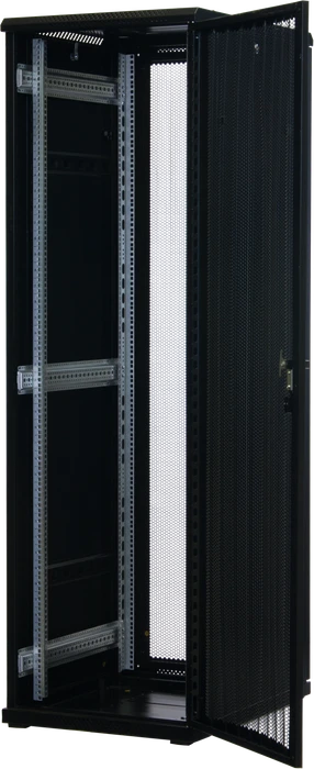 Rockstable 19" Serverschrank 42HE, Gitternetztür, IP2X, schwarz, 800mm tief