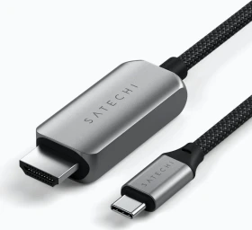 Satechi USB-C [Stecker] auf HDMI 2.1 [Stecker] 8K 60Hz Adapterkabel schwarz, 2m (ST-YH8KCM)