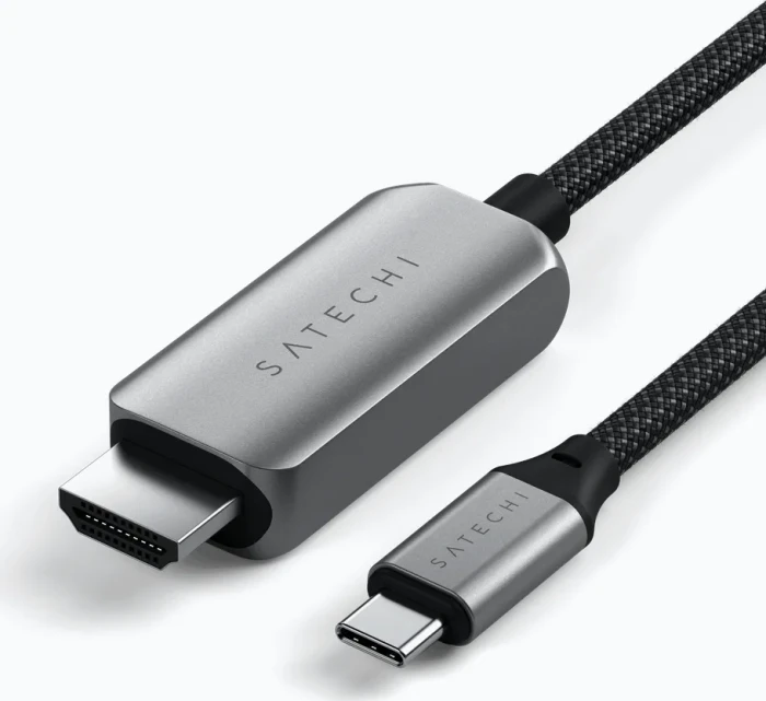 Satechi USB-C [Stecker] auf HDMI 2.1 [Stecker] 8K 60Hz Adapterkabel schwarz, 2m