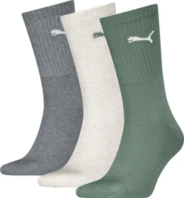 Puma Crew Socken grün/grau, 3 Paare (Herren)