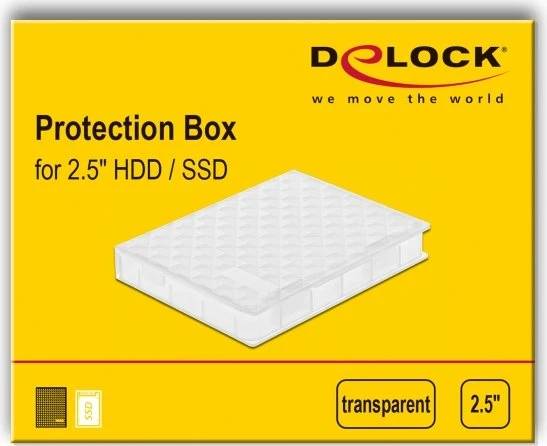 DeLOCK Protection Box for 2.5" HDD, 2.5", weiß