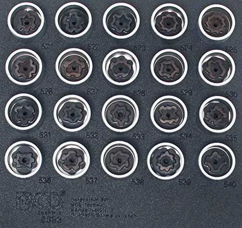 BGS technic Spezial Felgenschloss-Werkzeug für VAG Steckschlüsselsatz, 20-tlg.