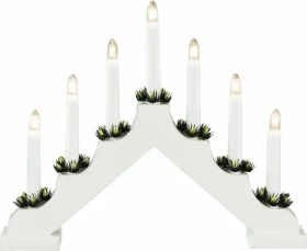 Konstsmide Holzleuchter weiß 7x E10