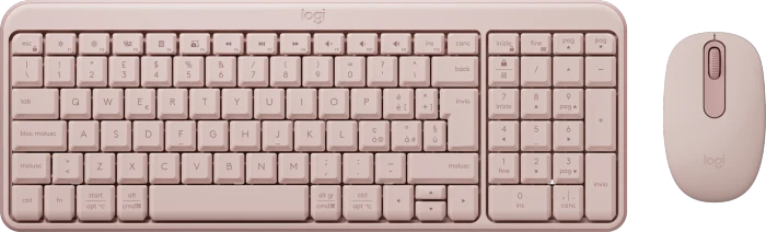 Logitech MK250 Compact Wireless Combo Rose, Bluetooth, IT