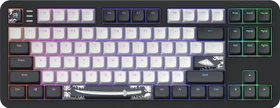 Dark Project ALU87B Bushido Gaming Keyboard, schwarz/weiß, LEDs RGB, g3ms Moonstone, USB, US (DPKB_BUSHIDO_87_ANSI)