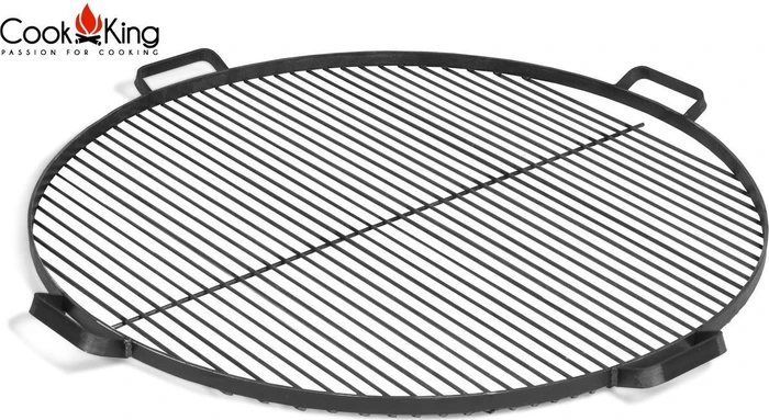 CookKing Grillrost Stahl 80cm mit 4 Griffen schwarz