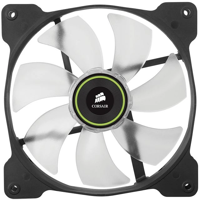 Corsair Air Series SP140 LED Green High Static Pressure, 140mm, 2er-Pack