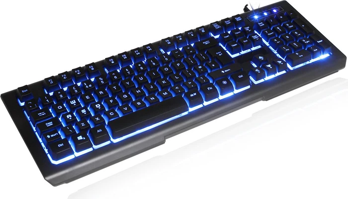 CiT WKB208 Avenger 3 Colour LED Iluminated Gaming Keyboard and Mouse, USB, UK