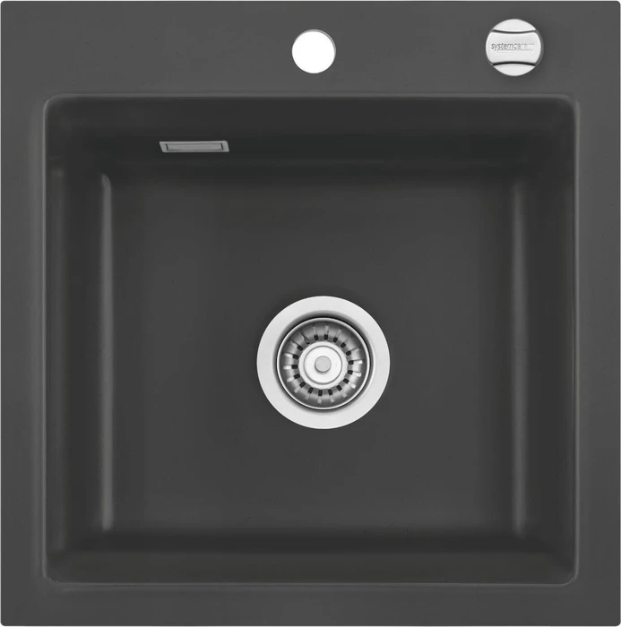 systemceram Kara 51 Einbau Becken mittig mit Ablauffernbedienung schiefer