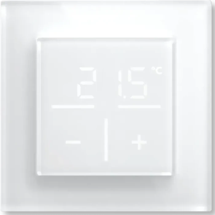 eQ-3 HomeMatic Glas-Wandthermostat mit CO2-Sensor weiß, Funk-Wandthermostat