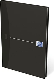 Oxford Office Essentials Notizbuch, A5, kariert, Hardcover, schwarz, 96 Blatt