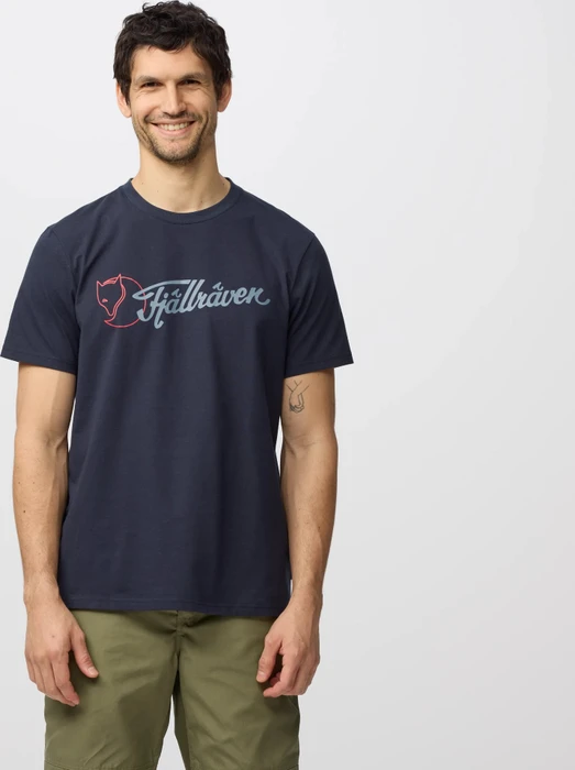 Fjällräven Archive Logo T-Shirt kurzarm dark navy (Herren)